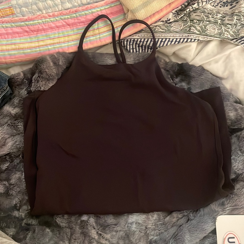 Lululemon High Neck Full Length Tank in dark purple - size 6
